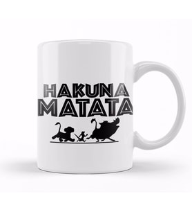 Hakuna Matata 01 Kupa Bardak Porselen