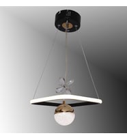 TT037-SYSR TT Aydınlatma Kare Model Mat Siyah-Gold Tek Toplu 3 Renk Modüllü Ledli Avize