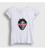 Presmono Kadın Beyaz Be Humble Kendrick Lamar T-Shirt 368378tt