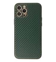 Newface Apple iPhone 12 Pro Max Kılıf Coco Karbon Silikon - Yeşil