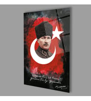 Atatürk Silüet Cam Tablo
