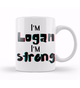 Logan Name personalized Custom Vintage Retro Rainbow Design Gift Baby Gift For Him Kupa Bardak Porselen
