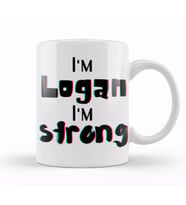 Logan Name personalized Custom Vintage Retro Rainbow Design Gift Baby Gift For Him Kupa Bardak Porselen