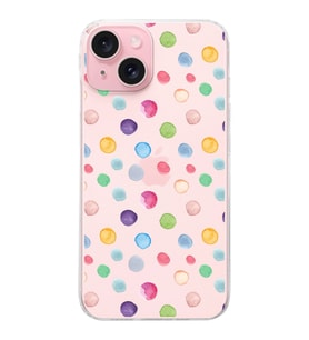 PrintiFy Apple  iPhone 15 ile Uyumlu 1mm Slim Fit Water Color 6 Baskılı Şeffaf  Kılıf