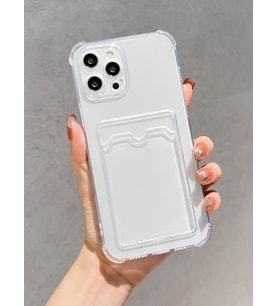 Apple iPhone 15 Pro Max Transparent Kartlıklı Antişok Kılıf Şeffaf