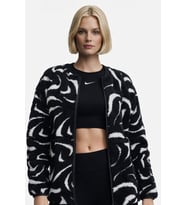 Nike Sportswear Cozy Terma Fit Women's Loose High Pile Jacket Kadın Bol Kesim Peluş Spor Ceket Siyah