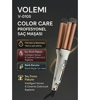 Volemı® V-0105 Profesyonel Bukle Saç Maşası Color Care, 5x Renk Koruma, Keratin Yağlı Seramik Kaplam
