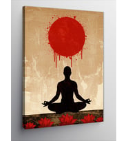 Kanvas Tablo Kırmızı Ayışığında Meditasyon