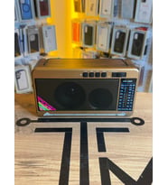 Nostaljik Tasarım Fenerli Şarjlı Radyo Bluetooth Hoparlör USB TF Kart Girişli (Kahverengi Açık)