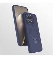 Coverzone Xiaomi Redmi 15T ile uyumlu K?l?f MagSafe ile uyumlu Z-Samara Kapak Wireless ?arj �zellikli Stand Olabilen Redmi 15T kilif Lacivert