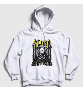 Presmono Unisex Beyaz Candles Ghost Kapüşonlu Sweatshirt 395890tt
