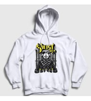Presmono Unisex Beyaz Candles Ghost Kapüşonlu Sweatshirt 395890tt