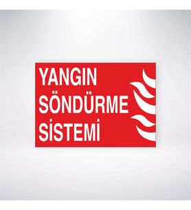 Yangın Söndürme Sistemi 21x28 Arkası Yapışkanlı Levha