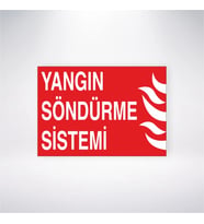 Yangın Söndürme Sistemi 21x28 Arkası Yapışkanlı Levha