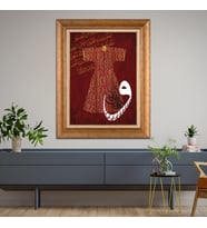 Altın Paspartulu Çerçeveli Tablo CV994 (Gold)
