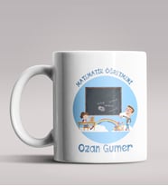 Kişiye Özel Matematik Öğretmeni Tasarımlı Beyaz Renk Kupa 13