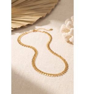 Gold Renk Pul Model 60 cm Kadın Kolye TJ-BKO11213