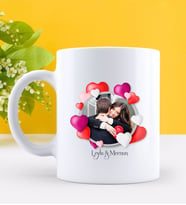 BK Gift Kişiye Özel Kalpli Fotoğraflı Beyaz Kupa Bardak 13