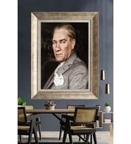 Gümüş Çerçeveli Atatürk Tablo za335