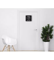 BK Home Paketleme Kapı Yönlendirme Levhası (Siyah)