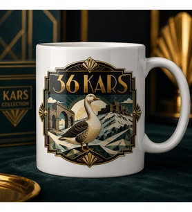 Kars Temalı Memleket Kupası – 36 Kars Kazı Kars Kalesi Art Deco Premium Baskılı Seramik Kupa