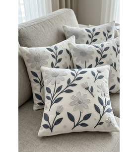 4lü Kırlent Kılıfı, Dijital Baskılı Çift Taraflı Kırlent Kılıfı 45x45cm