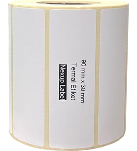 90X30 Mm Termal Etiket, Barkod/Adres/Kargo Termal Etiketleri, Zebra Diğer Yazıcılarla Uyumlu
