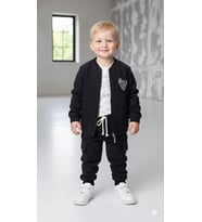 Erkek Çocuk Sweatshirt, Hırka ve Pantolonlu %100 Pamuk 3'lü Spor Takım