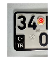 Plaka Siyah Tasarım TR Motosiklet İçin Tasarlanmış Damla Sticker Plaka TR Sticker