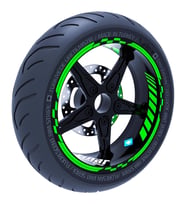 Floresan Yeşil Moto GP İç Dış Jant Şeridi Takım Sticker Çınar Extreme