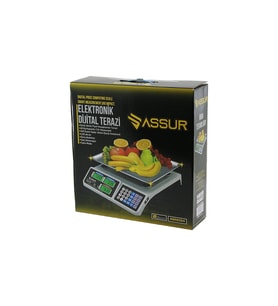 BÜYÜK DİJİTAL KARPUZ TERAZİ TARTI 40KG/2GR 7 FİYAT HAFIZASI FİŞ ŞARJLI ACS-809T (5343)