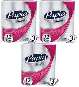 Papia kağıt Havlu 36 Lı Set (3 Katlı) (3PK*12)
