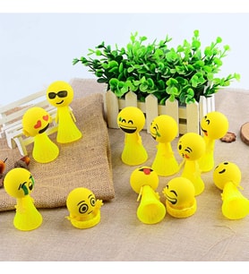 YÜKSEK KALİTE 4 ADET RENKLİ LED IŞIKLI ZIPLAYAN KAFALAR IŞIKLI UÇAN KAFALAR IŞIKLI EMOJİ KAFALAR