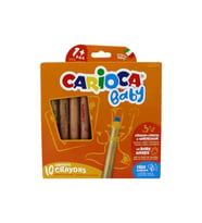 Carioca "3 in 1" Jumbo Bebek Ahşap Gövdeli Boya Kalemi 10'lu (Karışık)