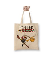 Potter Aventura Adventure Time Beyaz Bez Çanta Uzun Saplı Alışveriş Çantası Plaj Çantası
