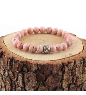 Rodokrozit Doğaltaş Bileklik 6 mm Pembe B258