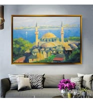 Altın Çerçeveli dekoratif tablo l1268 (Gold)