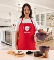 Anneye Özel Canım Annem - İsimli Mutfak Önlüğü Kırmızı - Anneler Günü