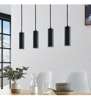 Rsylight Masa Üstü 4 Lü Led Avize Siyah Led Spot Bar Ve Tezgah Üstü Led Avize Panasonıc Günışığı Ampullü