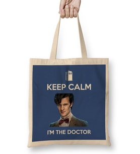 Keep Calm I'm The Doctor Who Bez Çanta Uzun Saplı