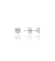Gümüş zirkon taşlı,yuvarlak kesim 5 mm tektaş küpe SGTL12746RODAJ