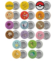 Pokemon Çanta Rozeti Seti 16 Adet En Büyük Boy 5.8cm İğneli Broş