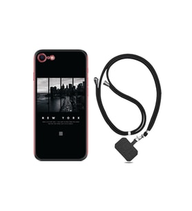 Apple Iphone 6 6s Kılıf Silikon Desen Boyun Askılı New York 1612