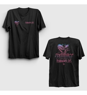 Presmono Unisex Siyah Romance Fontaines Dc Sırt Baskılı T-Shirt 539840tt