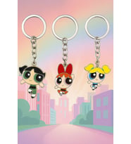 Powerpuff Girls BFF 3'lü Anahtarlık Seti – Best Friends Forever Renkli Şık Aksesuar 3 adet