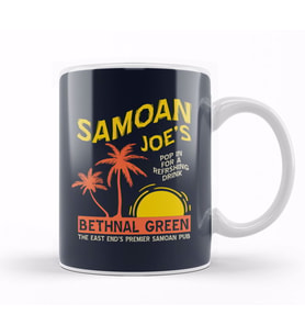 Samoan Joes Lock Stock And Two Smoking Barrels Kupa Bardak Porselen