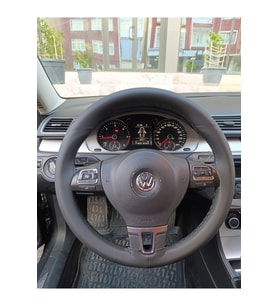 DİKİŞLİ DİREKSİYON KILIFI DAMARLI DERİ SİYAH DİKİŞLİ VOLKSWAGEN PASSAT 2012- İÇİN