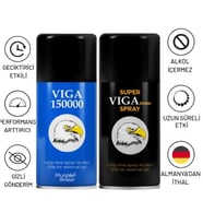 VİGA 150000 GECİKTİRİCİ SPEY + VİGA 50000 GECİKTİRİCİ SPREY - 2 ADET PREMİUM SPREY - YÜKSEK KALİTE 150 KULLANIM GECİKTİRİCİ SPREY