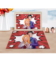 BK Gift Kişiye Özel Sevgililer Karikatürlü 1000 Parça Profesyonel Puzzle-89