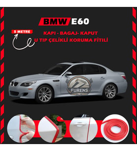 Bmw E60 Oto Araç Kapı Koruma Fitili 5metre Parlak Kırmızı Renk
